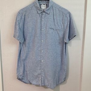Denim & Flower Light Blue Casual Button Down Shirt size M